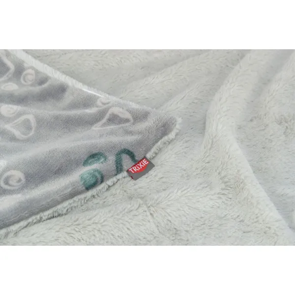 Pet blanket Trixie Jimmy Soft Light grey Polyester Plush 100 x 70 cm