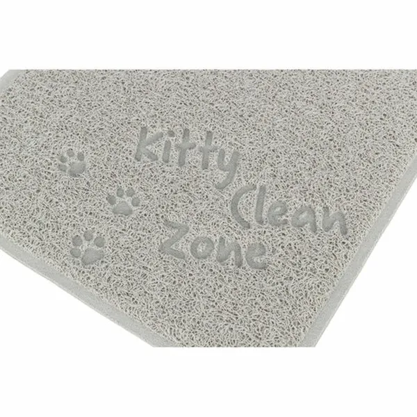 Kissan hiekkalaatikon matto Trixie Vaaleanharmaa PVC 37 × 45 cm Hiekkalaatikko