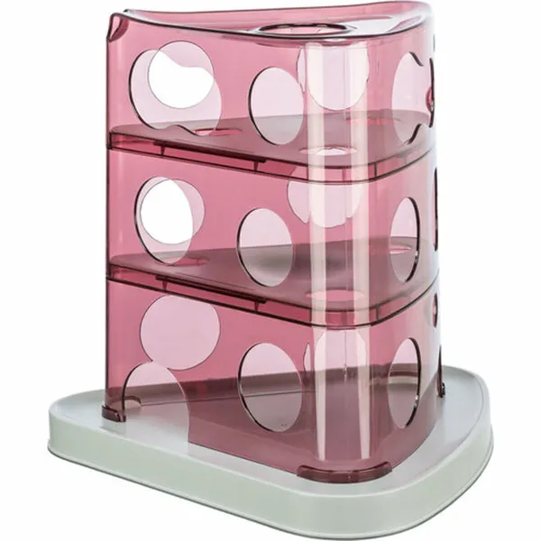 Kaķu rotaļlietu Trixie Cheese Tower Balts Rozā Gumijas Plastmasa 32 x 32 x 32 cm