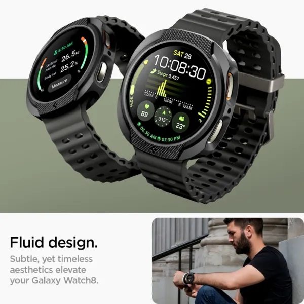 Spigen Liquid Air - Case for Samsung Galaxy Watch 8 44 mm (Matte Black)