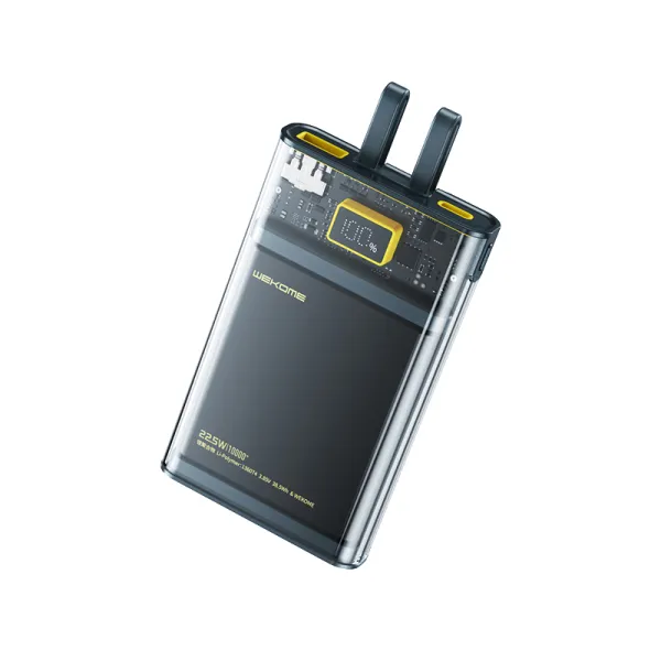WEKOME WP-323 Vanguard Series - Power bank 10000 mAh Super Charging with integrated USB-C & Lightning cable PD 20W + QC 22.5W (B