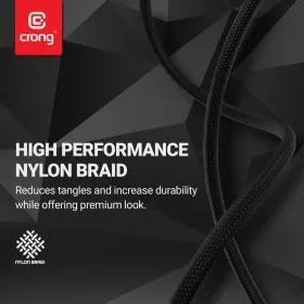 Crong Armor Link - 100W PD 5A USB-C to USB-C Cable 120cm (Black)