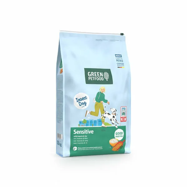 Pašarai Green Petfood InsectDog Sensitive 10 kg Ryžiai