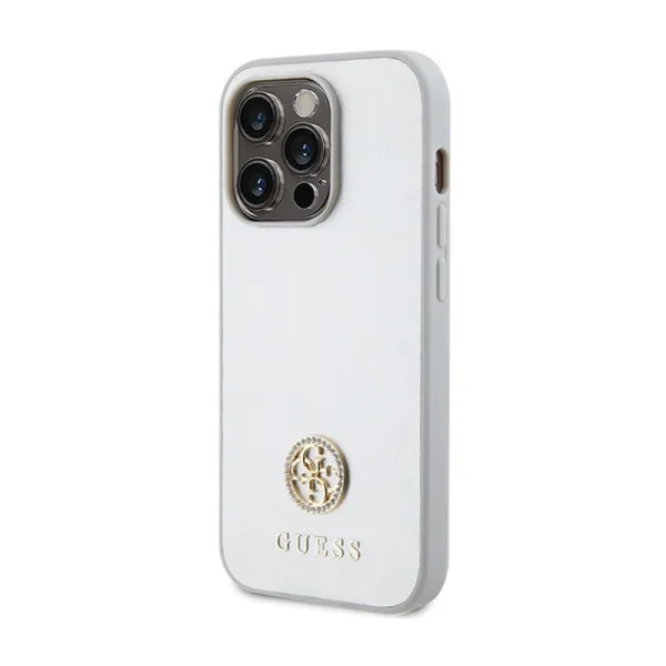 Guess 4G Strass Metal Logo - Case iPhone 15 Pro (silver)