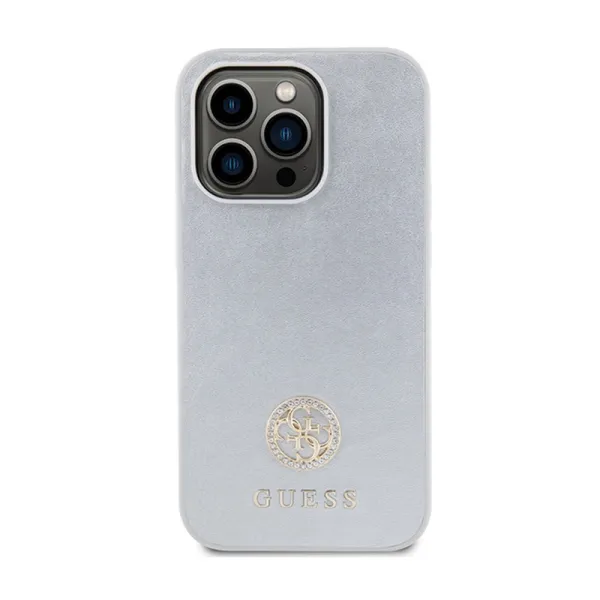 Guess 4G Strass Metal Logo - Case iPhone 15 Pro (silver)