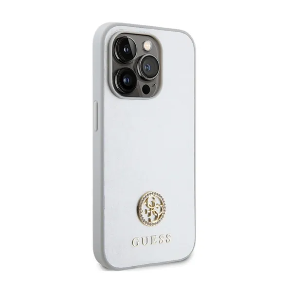 Guess 4G Strass Metal Logo - Case iPhone 15 Pro (silver)