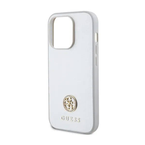 Guess 4G Strass Metal Logo - Case iPhone 15 Pro (silver)