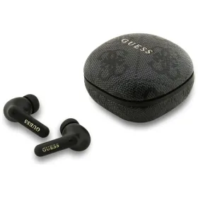 Guess 4G Classic Metal Logo - Bluetooth TWS ENC sluchátka + nabíjecí pouzdro (Èerná)