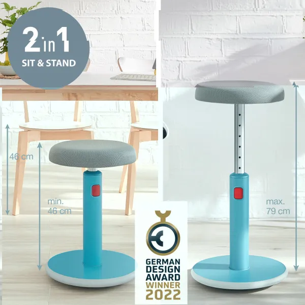 Ergonoomiline taburett Leitz Ergo Cosy Active Sinine Plastmass