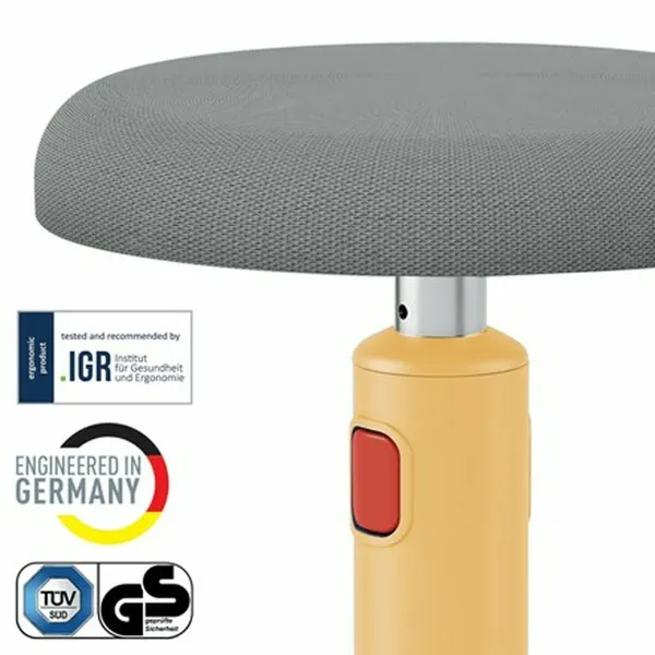 Ergonominen jakkara Leitz Ergo Cosy Active Keltainen Muovinen