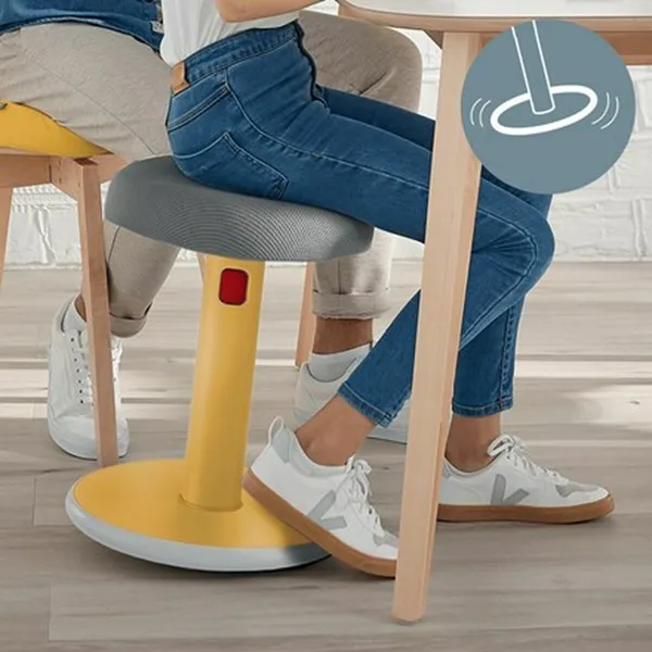 Ergonoomiline taburett Leitz Ergo Cosy Active Kollane Plastmass