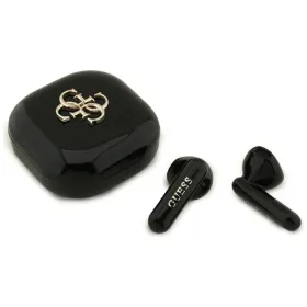 Guess 4G Metal Logo - TWS Bluetooth Earphones + Charging Case (Black)
