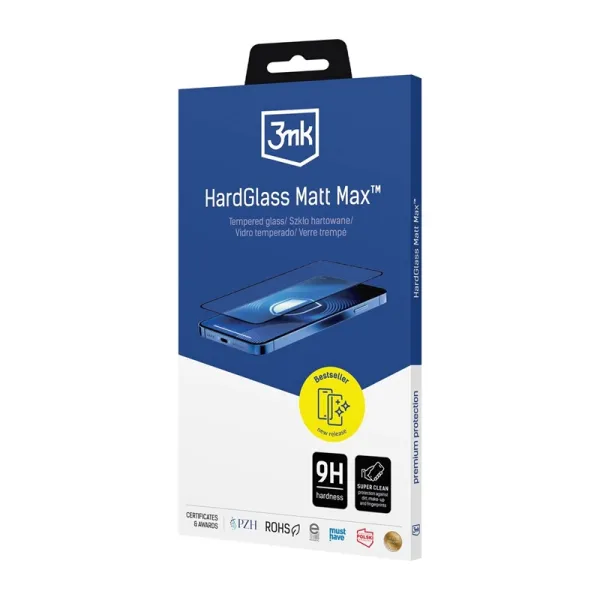 3mk HardGlass Matt Max - Matte Tempered Glass for iPhone 17 Pro