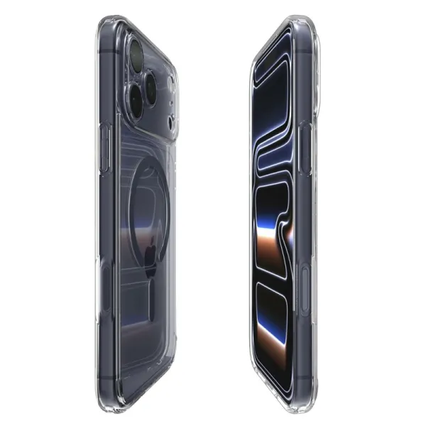 Spigen Ultra Hybrid Mag MagSafe - Case for iPhone 17 Pro Max (Clear/Deep Blue)