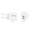 Crong Ultra Compact GaN - Wall Charger 2x USB-C 35W PD 3.0 with PPS (White)