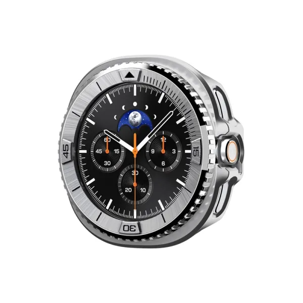 Spigen Bezel Tune Pro Pilot - Case / Protective Ring for Samsung Galaxy Watch 8 Classic 46 mm (Silver)