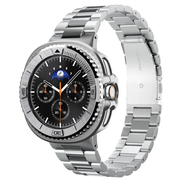 Spigen Bezel Tune Pro Pilot - Case / Protective Ring for Samsung Galaxy Watch 8 Classic 46 mm (Silver)