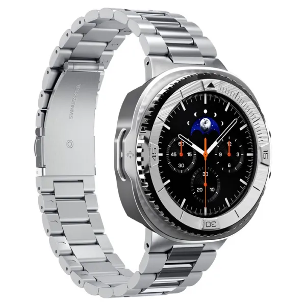Spigen Bezel Tune Pro Pilot - Case / Protective Ring for Samsung Galaxy Watch 8 Classic 46 mm (Silver)