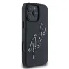 Karl Lagerfeld 3D Rubber Bicolor Signature - Case for iPhone 16 Pro Max (black)