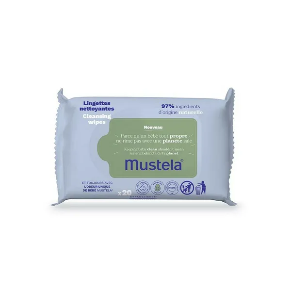 Moist Wipes Mustela 20 Units