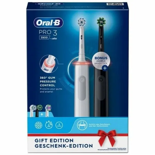 Electric Toothbrush Oral-B PRO3 3900 DUO White Black