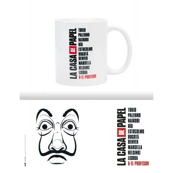La Casa De Papel - Ceramic mug in gift box 330 ml (La Casa De Papel Mask)