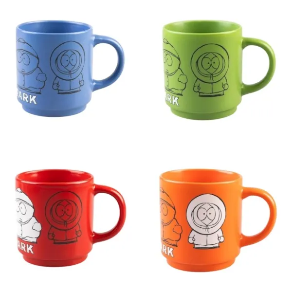 South Park - Set of 4 Ceramic Mugs with Stand 300 ml