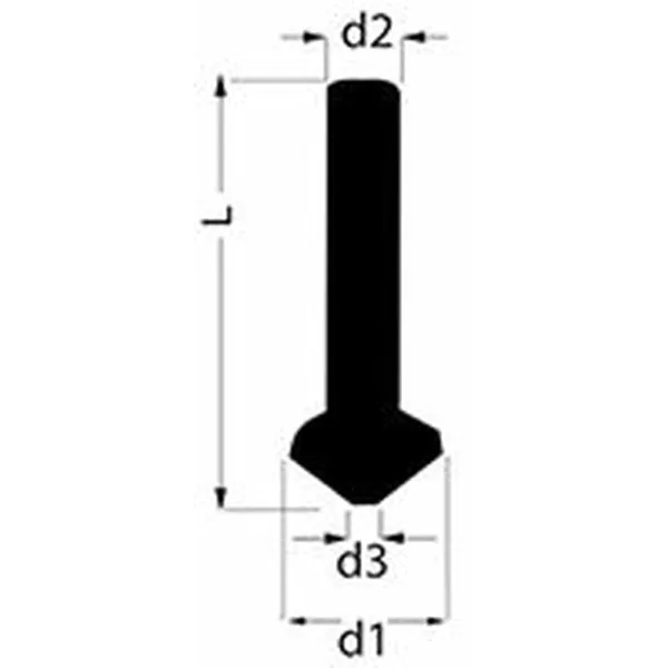 Коническое зенкерное сверло RUKO 102126 4 mm DIN 335 Быстрорежущая сталь (HSS) 90º Форма C