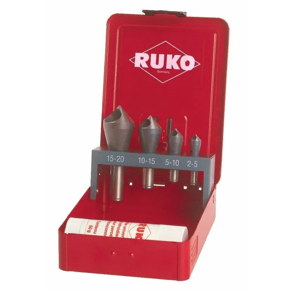 Norobežu urbju komplekts (Norobežu urbumi) RUKO Ātrdarbīgs tērauds (HSS) 4 Daudzums