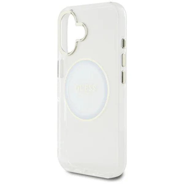 Guess IML Metal Colored Circle Classic Logo MagSafe - Case for iPhone 16 (white)