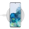 Crong PowerSpot Fast Wireless Charger – Aluminum 15W USB-C Qi Wireless Charger with Tempered Glass Coating (Silver White)