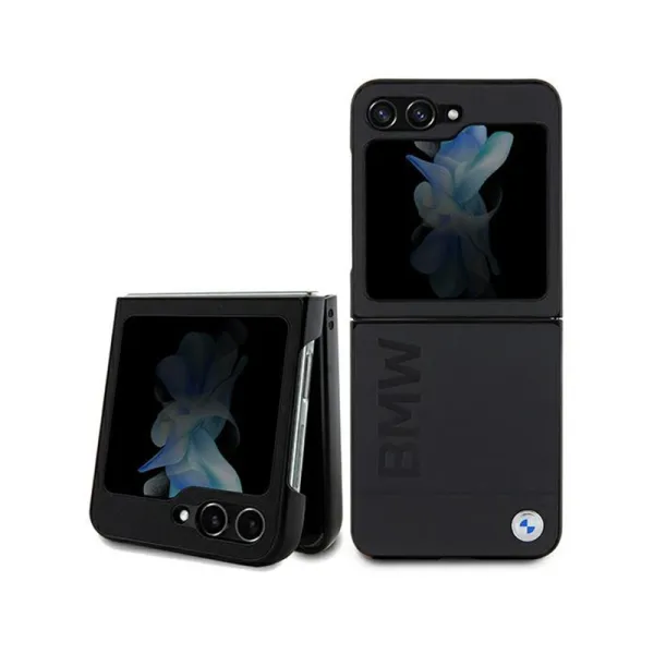 BMW Leather Hot Stamp - Samsung Galaxy Z Flip 5 Case (Black)