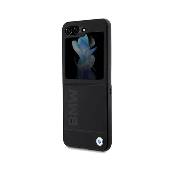 BMW Leather Hot Stamp - Samsung Galaxy Z Flip 5 Case (Black)