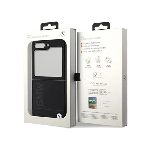 BMW Leather Hot Stamp - Samsung Galaxy Z Flip 5 Case (Black)