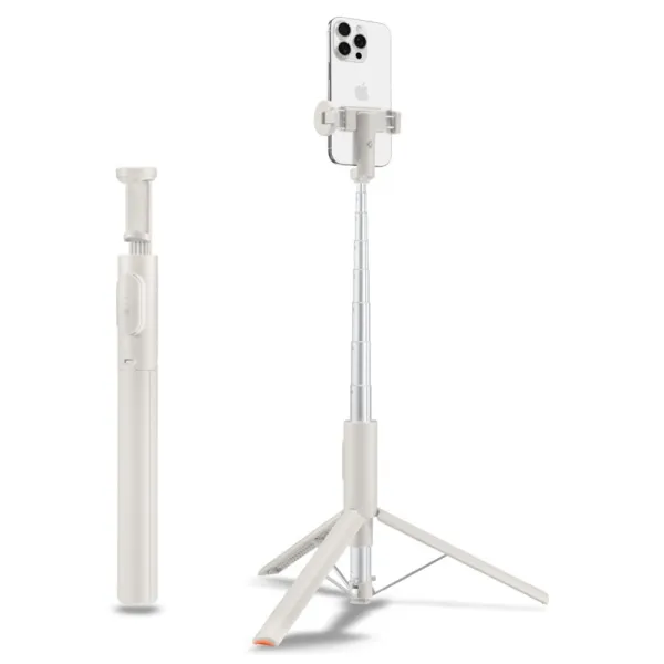 Spigen S541W Bluetooth Selfie Stick Tripod - Smartphone Tripod / Selfie Stick Holder (Dune Beige)