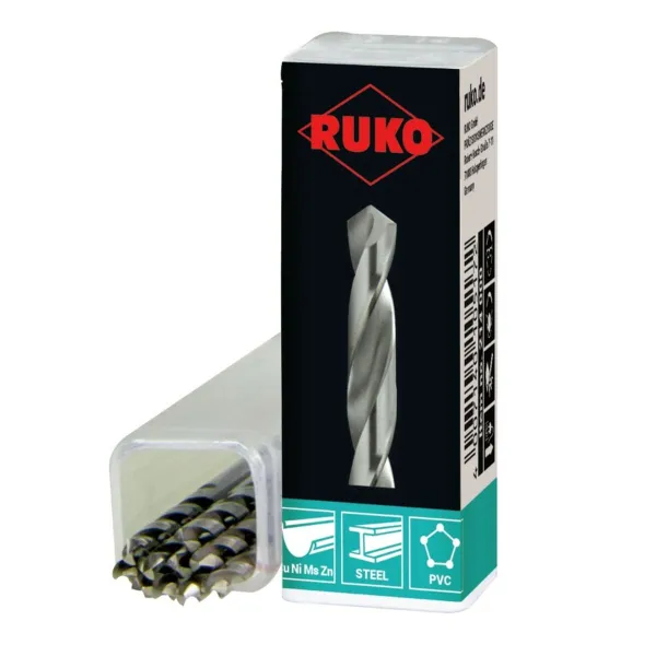 Spoles komplekts RUKO Ātrdarbīgs tērauds (HSS) DIN 338 Spirāle Slīpēšana ar pašcentrēšanu 10 gb.