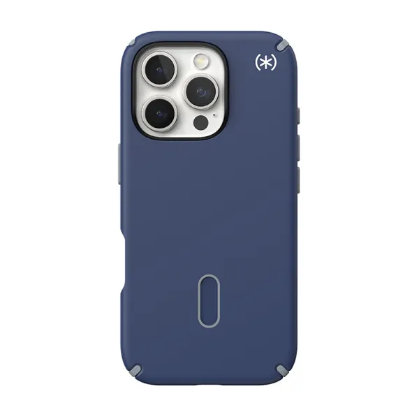 Speck Presidio2 Pro ClickLock & MagSafe - iPhone 16 Pro Case (Coastal Blue / Dust Gray / White)