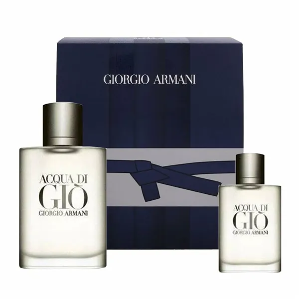 Men's Perfume Set Giorgio Armani Acqua Di Gio EDT 2 Pieces