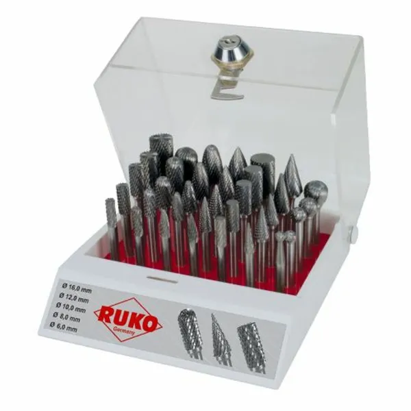 Multipurpose router bit set RUKO Hard metal (HM) 35 Pieces