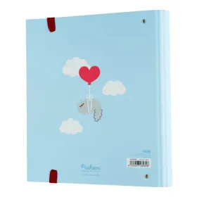 Pusheen - A4 binder from the Purrfect Love collection with sheets (4 rings, elastic band)