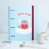 Pusheen - A4 binder from the Purrfect Love collection with sheets (4 rings, elastic band)