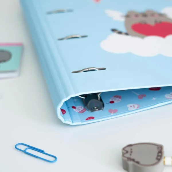 Pusheen - A4 binder from the Purrfect Love collection with sheets (4 rings, elastic band)
