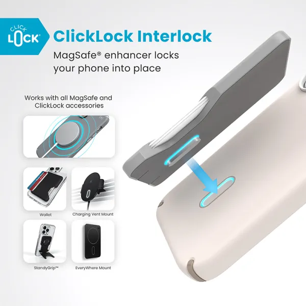 Speck Presidio2 Pro ClickLock & MagSafe - iPhone 16 Case (Bleached Bone / Heirloom Gold / Hazel Brown)