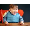 BUILT Mess Mate Set of 2 baby bib (Dribble Dots Blue)