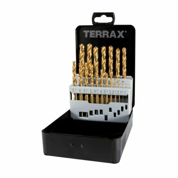 Набор сверл TERRAX футляр DIN 338 25 Предметы (25 штук)