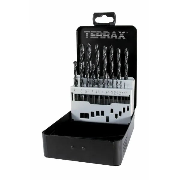 Kelasetti TERRAX Tapaus DIN 338 25 Kappaletta 19 Kappaletta (25 osaa)