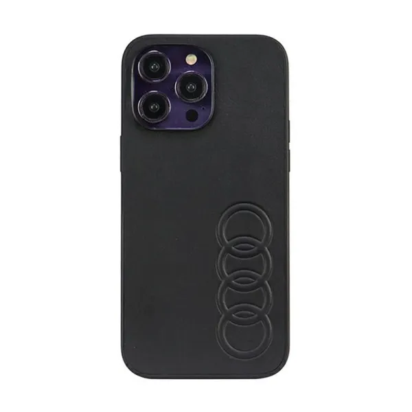 Audi Synthetic Leather - Case for iPhone 14 Pro Max (Black)
