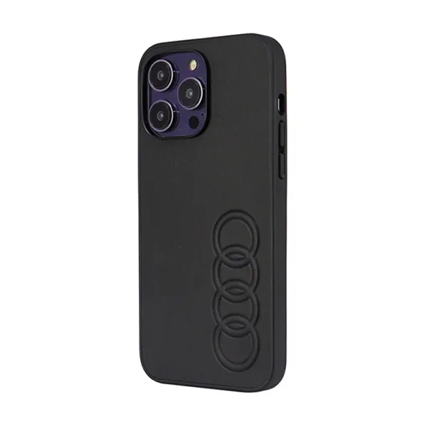 Audi Synthetic Leather - Case for iPhone 14 Pro Max (Black)