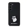 Karl Lagerfeld Silicone Choupette Metal Pin - Case Samsung Galaxy S24 (czarny)