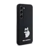 Karl Lagerfeld Silicone Choupette Metal Pin - Case Samsung Galaxy S24 (czarny)